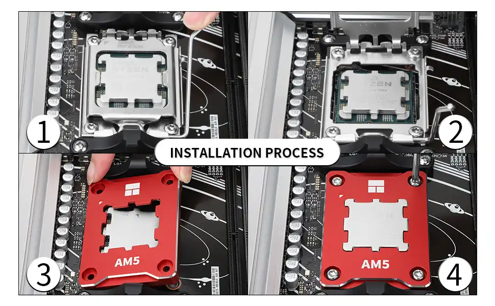 Secure AM5 CPU Contact Frame - Red