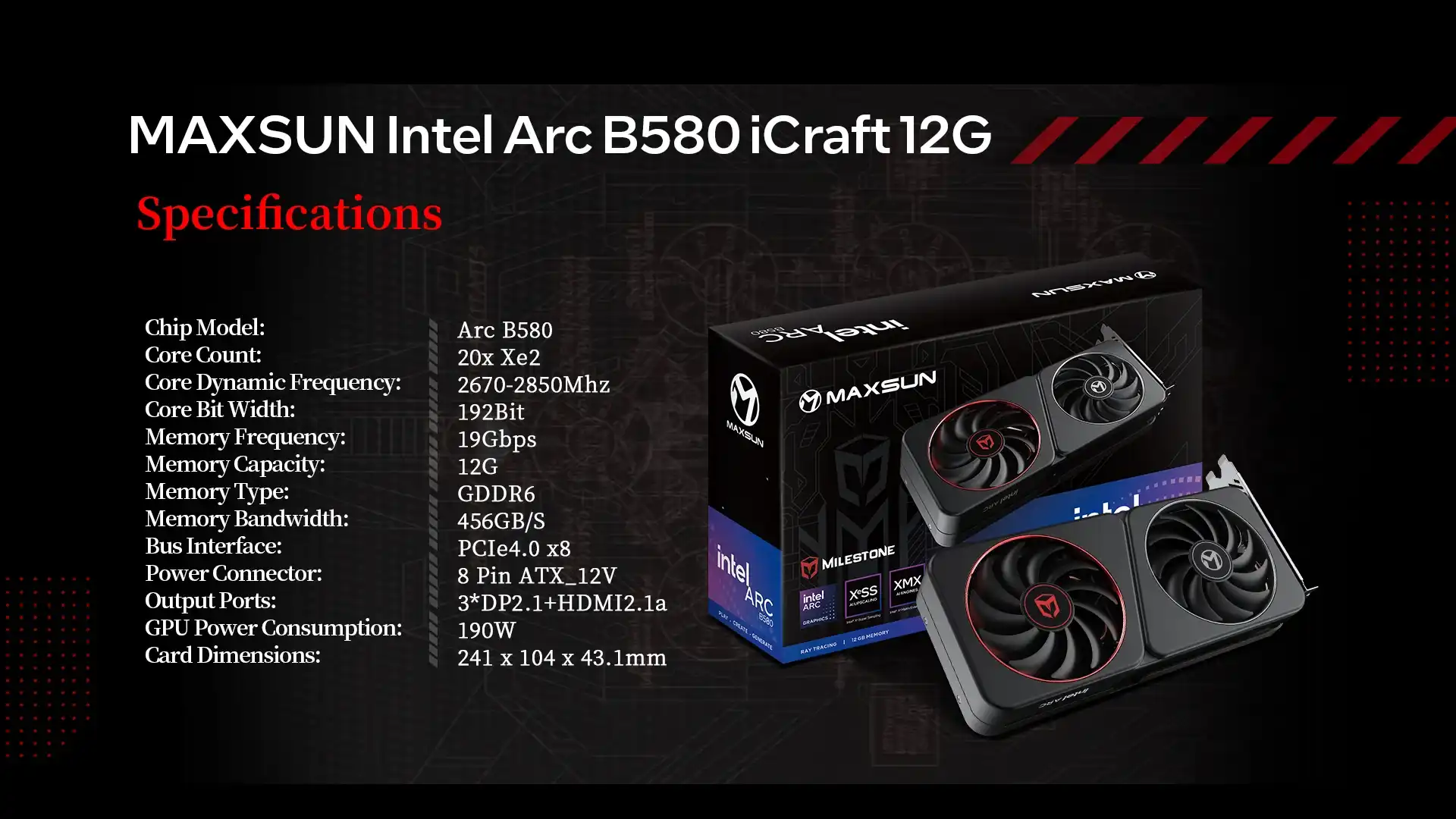 Maxsun MS-Intel ARC B580 Milestone 12G