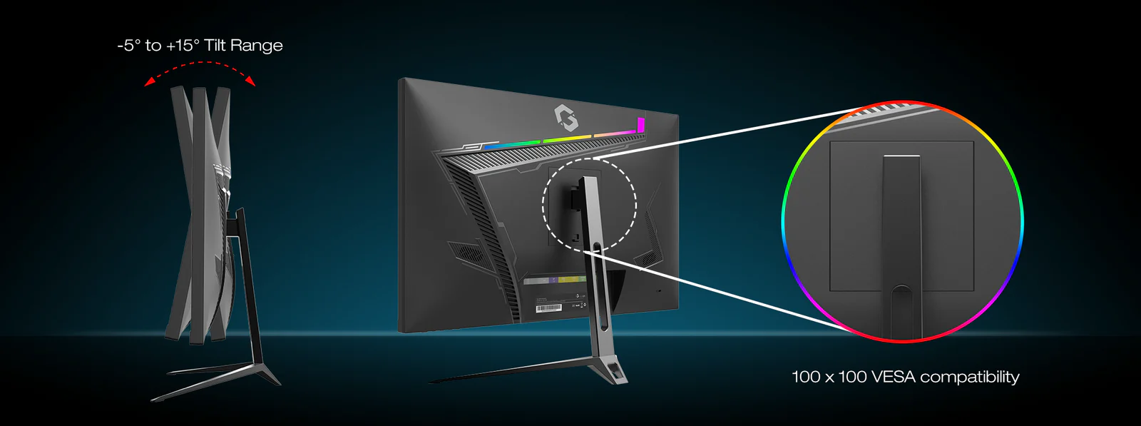 Ergonomic Stand Design & VESA Mount