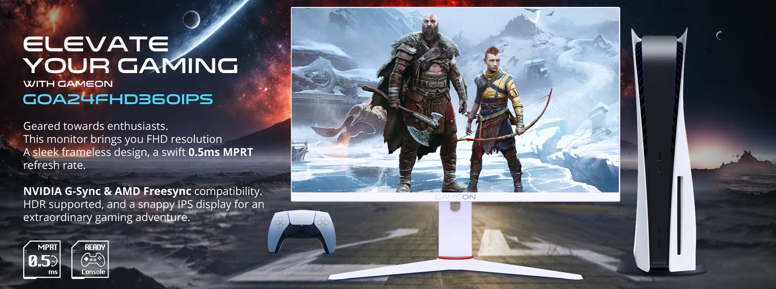 GAMEON GOA24FHD360IPS Artic Pro Series