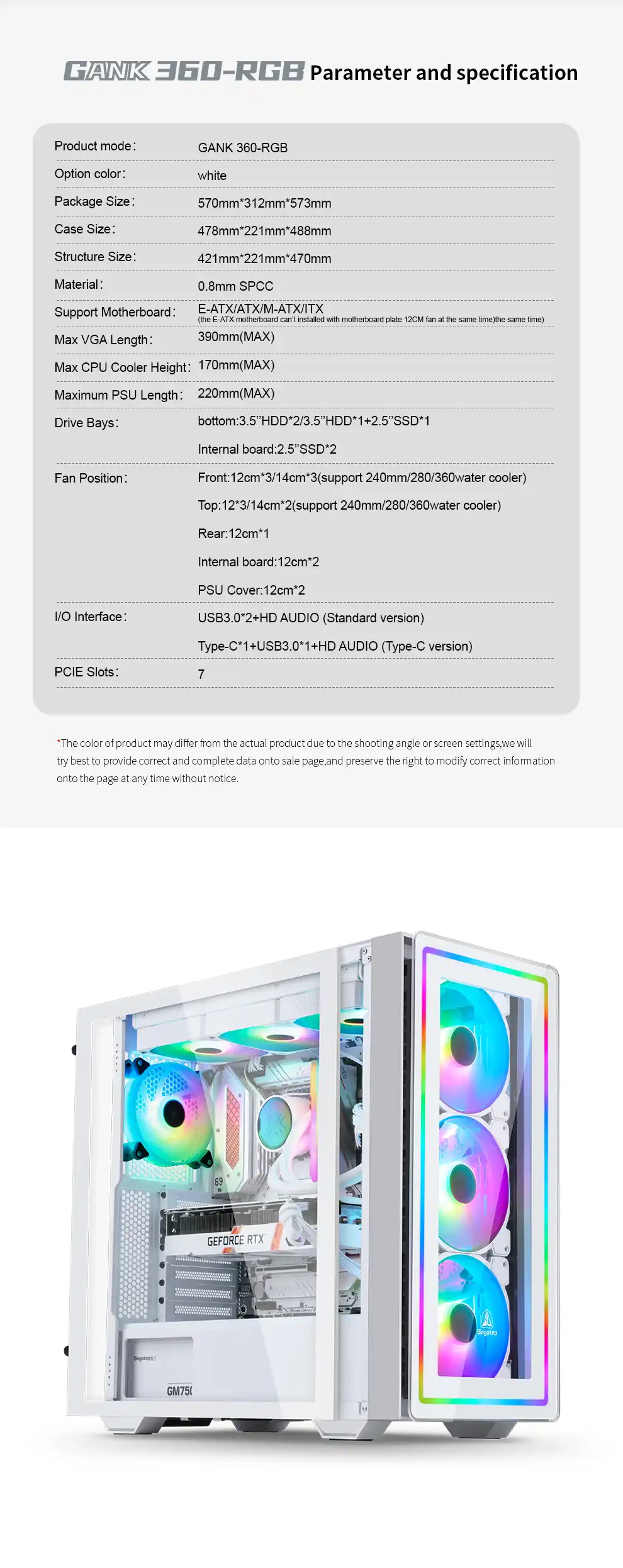 Segotep Gank 360 RGB - White