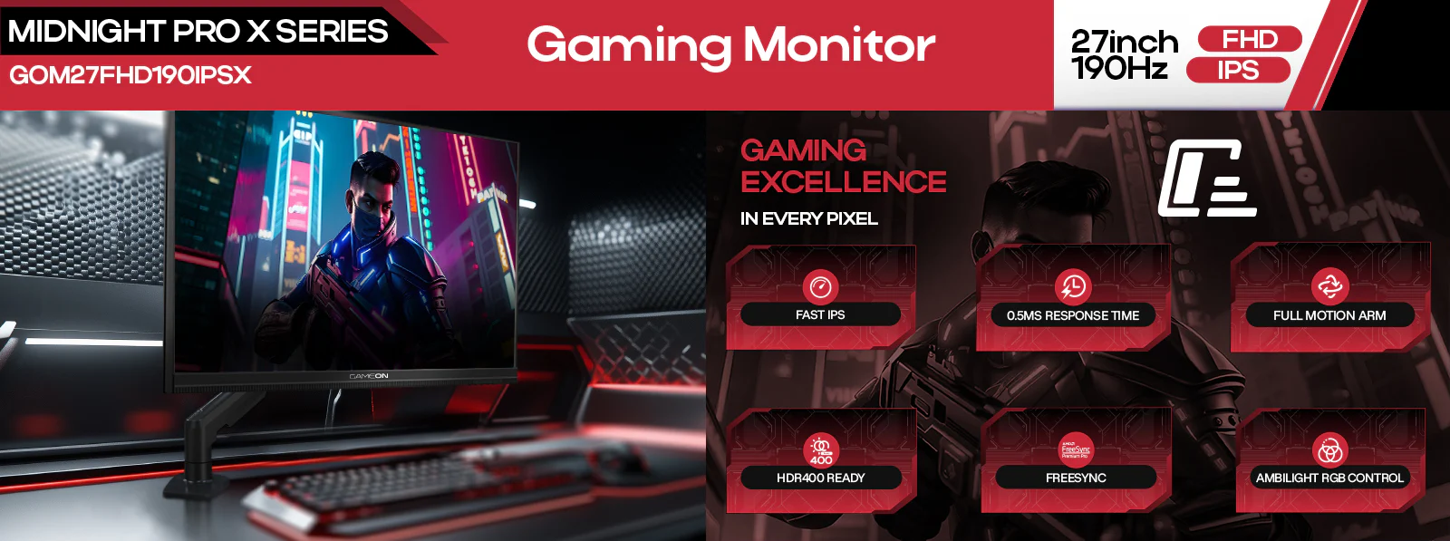 GAMEON GOM27FHD190IPSX