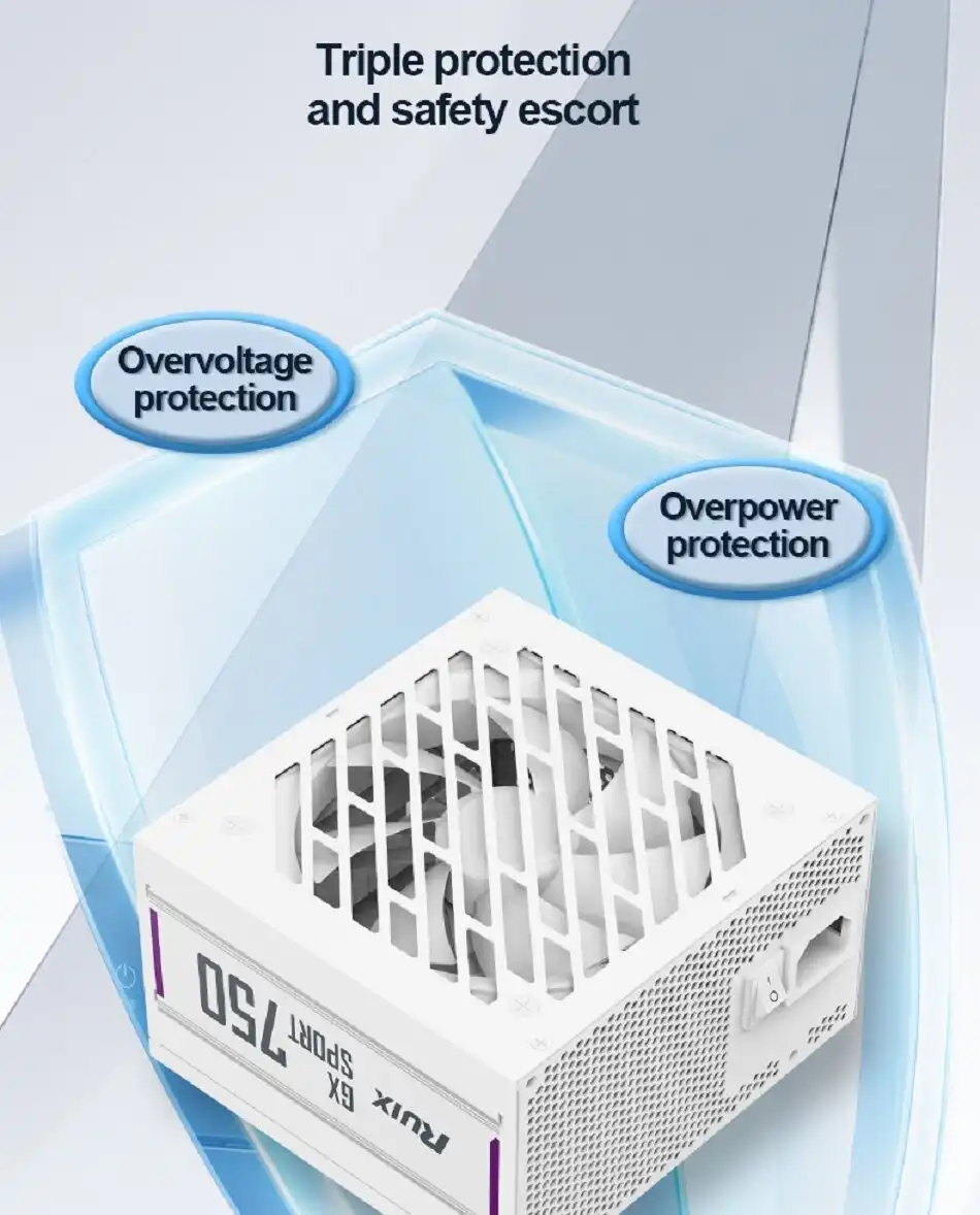 Ruix gaming GX750 Bronze 80+  750 Watt - White