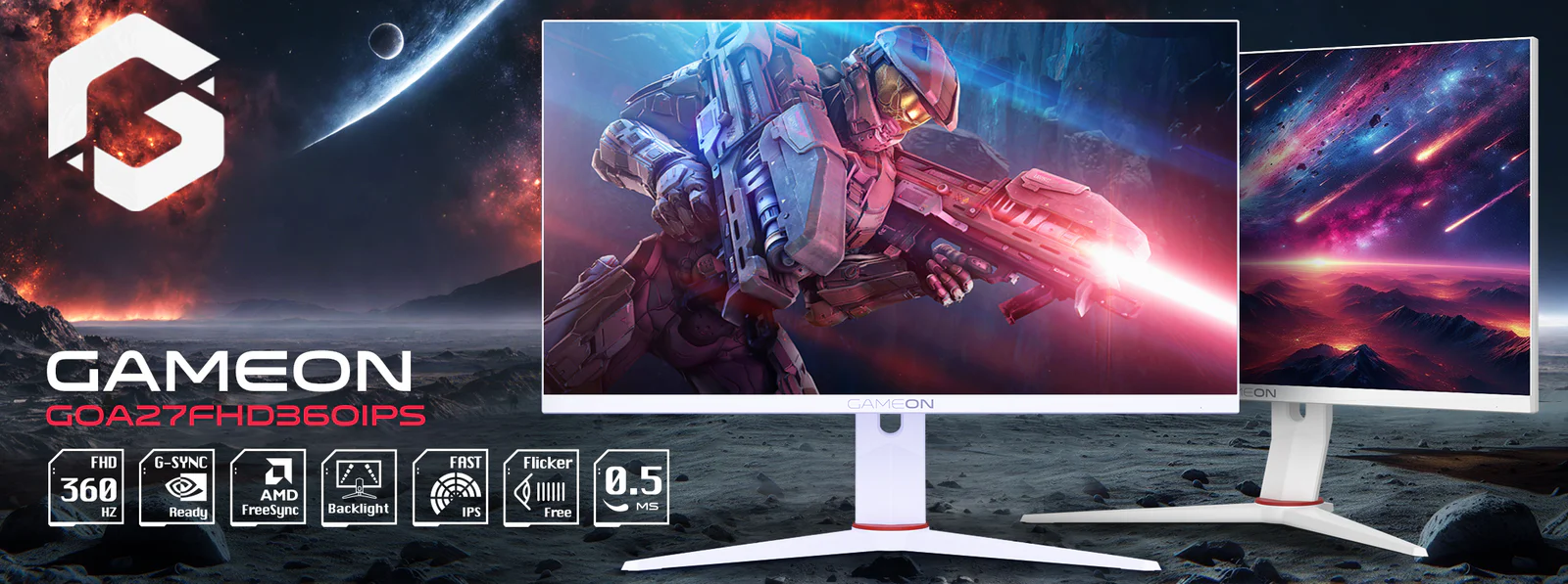 GAMEON GOA27FHD360IPS Artic Pro Series