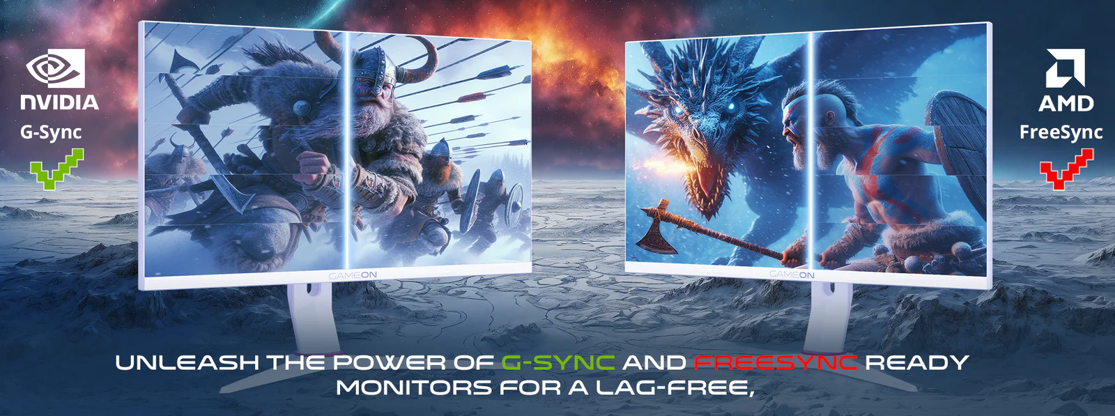 GAMEON GOA24FHD180IPS Artic Pro Series